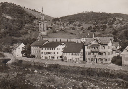 D-76599 Weisenbach - Murgtal - Gasthaus Metzgerei Blume - Alte Ortsansicht Mit Kirche (Echt Foto) - Rastatt