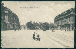 Torino Città Piazza Statuto Tram PIEGHINE Cartolina MX0116 - Altri & Non Classificati