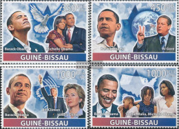 Guinea-Bissau 4007-4010 (complete. Issue) Unmounted Mint / Never Hinged 2008 President Barack Obama - Guinea-Bissau