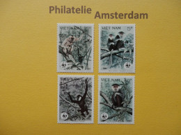 Vietnam 1987, WWF FAUNA MONKEYS: Mi 1827-30, ** - Ungebraucht