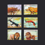 INDIA 2015 3RD INDIA-AFRICA FORUM SUMMIT FAUNA ANIMALS COMPLETE SET OF 6V STAMPS MNH - Ungebraucht