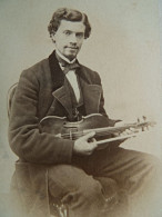 Photo Cdv Mainberger à Paris - Musicien, Violonniste, Violon, Second Empire Ca 1865 L678 - Alte (vor 1900)