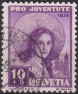 1938 Schweiz / Pro Juventute ° Zum:CH J86, Mi:CH 332, Yt:CH 317, Trachtenfrau, St. Gallen - Used Stamps