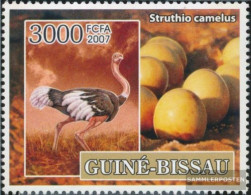 Guinea-Bissau 3603 (complete. Issue) Unmounted Mint / Never Hinged 2007 Birds - Strauß - Pfadfinderlogo - Guinea-Bissau