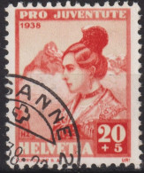 1938 Schweiz / Pro Juventute ° Zum:CH J87, Mi:CH 333, Yt:CH 318, Trachtenfrau, Urnerin - Gebruikt