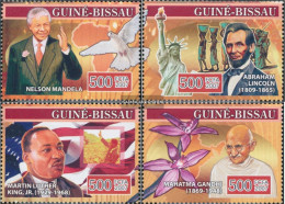 Guinea-Bissau 3486-3489 (complete. Issue) Unmounted Mint / Never Hinged 2007 Humanists / Friedensverteidiger - Guinea-Bissau