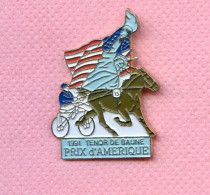 Rare Pins Cheval Course Hippique Prix D'Amerique 1991 Tenor De Baune Statue De La Liberte I613 - Autres & Non Classés