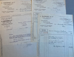 L. Guedenet & Cie - Établissements Boeringer (Chauffage - Ventilation - Fumisterie- Paris 15): 2 Devis (1951 - 8 Feuille - Unclassified