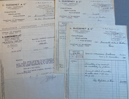 L. Guedenet & Cie - Établissements Boeringer (Chauffage - Ventilation - Fumisterie- Paris 15): 2 Devis (1951 - 8 Feuille - Ohne Zuordnung