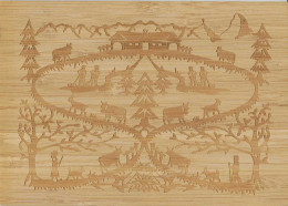 Carte Postale En Bois - Montée Aux Alpages - Other & Unclassified