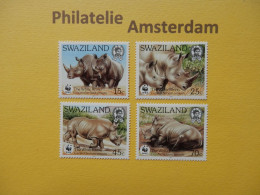 Swaziland 1987, WWF FAUNA WHITE RHINOCEROS WITTE NEUSHOORN: Mi 528-31, ** - Nuevos