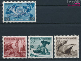 Liechtenstein Postfrisch Jagd 1950 Jagd, Aufdruckausgabe  (10377401 - Ungebraucht