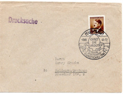 63916 - Deutsches Reich / Böhmen Und Mähren - 1944 - 30h Hitler EF A DrucksKte SoStpl PRAG - EHRET DIE ARBEIT ... -> DR - Storia Postale