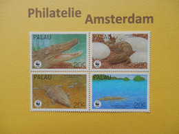 Palau 1994, WWF FAUNA SALTWATER CROCODILE ZEEKROKODIL REPTILES: Mi 690-93, ** - Unused Stamps
