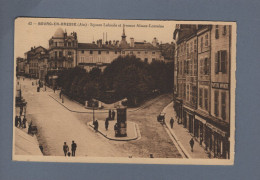 CPA - 01 - Bourg-en-Bresse - Square Lalande Et Avenue Alsace-Lorraine - Animée - Non Circulée - Autres & Non Classés