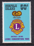 Norfolk Island 1980 Lions Club Sc 254 Mint Never Hinged - Norfolkinsel