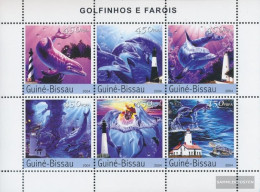 Guinea-Bissau 2782-2787 Sheetlet (complete. Issue) Unmounted Mint / Never Hinged 2004 Delfine And Lighthouses - Guinea-Bissau