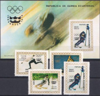 Guinea Equat. 1976, Olympic Games In Innsbruck, 4val +BF - Skiing