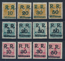 AC-229: ALLEMAGNE:  Timbres Du Reich ** Surchargés (3 Timbres Avec Chacun 4 Surcharges Différentes - Otros & Sin Clasificación