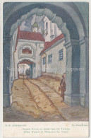 Vilnius, įėjimas į Šv. Trejybės Vienuolyną, M. Dobužinskis, Apie 1910 M. Atvirukas - Lituania