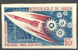 Niger 1964, Space, 1val IMPERFORATED - Níger (1960-...)