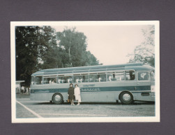 Photo Originale Vintage Snapshot Oldtimer Car Autocar Chausson ? Transcar Service Voyage Le Republicain Lorrain  (58869 - Automobile