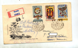 Lettre Recommandée Vsetin  Cachet Prague Sur Art - Lettres & Documents