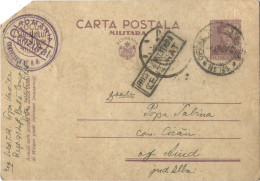 ROMANIA 1942 MILITARY POSTCARD, MILITARY CENSORED, OPM 135, POSTCARD STATIONERY - Cartas De La Segunda Guerra Mundial