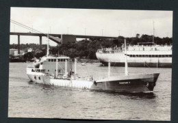 Carte-photo Du Cargo Pétrolier Suédois "Thuntank 3" Ligne Le Havre -> Granville (années 70) - Petroleros