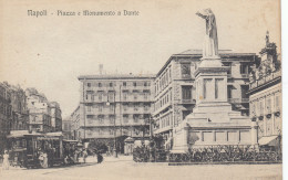 Campania   -  Napoli   -  Piazza E Monumento A Dante   - F. Piccolo  -  Nuova  -  Bella Animata Con Tram - Napoli