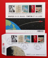 2004-TINTIN ET LUNE- 1FDC - 1 FEUILLET - 2001-2010