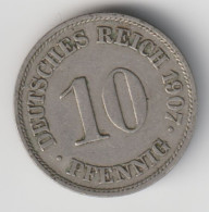 DEUTSCHES REICH 1907 J: 10 Pfennig, KM 12 - 10 Pfennig