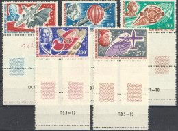 Niger 1971, Space, Galileo, Leonardo, 5val - Airships