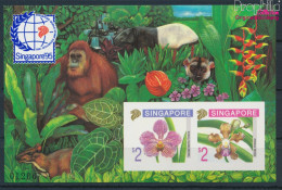 Singapur Block33B (kompl.Ausg.) Ungezähnt Postfrisch 1995 Orchideen - Orang-Utan, Tapir (10368469 - Singapur (1959-...)