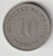 DEUTSCHES REICH 1908 J: 10 Pfennig, KM 12 - 10 Pfennig