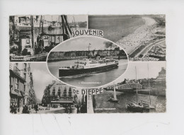 Souvenir De Dieppe Multivues (seine Inf.) Arromanches Pont Tournant Puits Paquebot Ferrie - Dieppe