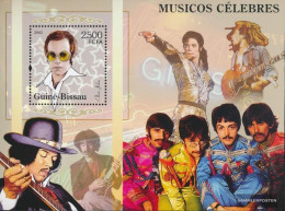 Guinea-Bissau Miniature Sheet 522 (complete. Issue) Unmounted Mint / Never Hinged 2005 Famous Musicians - Guinea-Bissau
