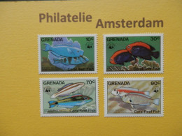 Grenada 1984, WWF FAUNA FISH VISSEN POISSONS FISCHE: Mi 1299-02, ** - Ongebruikt