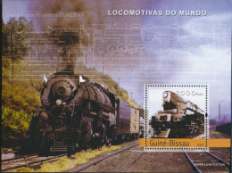Guinea-Bissau Miniature Sheet 460 (complete. Issue) Unmounted Mint / Never Hinged 2004 Locomotives Out All World - Guinea-Bissau