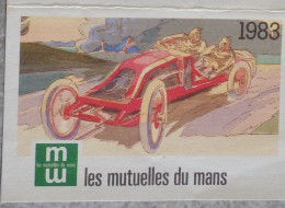 Petit Calendrier Poche 1983 Assurances Les Mutuelles Du Mans Le Mans Sarthe -Guéméné Penfao Loire Atlantique - Voiture - Small : 1981-90