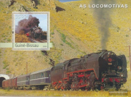 Guinea-Bissau Miniature Sheet 448 (complete. Issue) Unmounted Mint / Never Hinged 2003 Trains - Guinea-Bissau