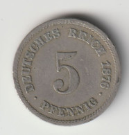 DEUTSCHES REICH 1875 D: 5 Pfennig, KM 3 - 5 Pfennig