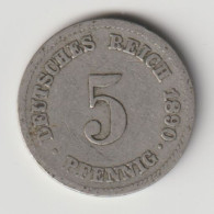 DEUTSCHES REICH 1890 J: 5 Pfennig, KM 11 - 5 Pfennig