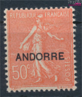 Andorra - Französische Post 13 Mit Falz 1931 Aufdruckausgabe (10368746 - Ongebruikt