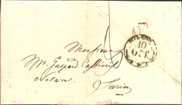 Italy 1846 Letter Postmarked Milano 10 Ott To Torino- Full  Letter - ...-1850 Préphilatélie