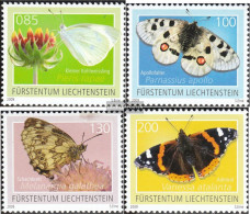 Liechtenstein 1528-1531 (complete Issue) Unmounted Mint / Never Hinged 2009 Butterflies - Ungebraucht