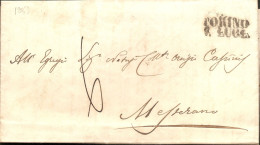 Italy 1846 Letter Postmarked Milano 10 Ott To Torino- Full  Letter - ...-1850 Voorfilatelie