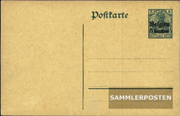 German. Country Post In Belgium P1 Official Postcard Used 1914 Germania With Print - Other & Unclassified