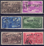 Italien / Triest Zone A - 1947 - 100 Jahre Erhebung, Nr. 34 - 39, Gestempelt / Used - Afgestempeld