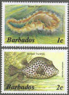 Barbados. 1985 Marine Life. 1c, 2c MH. SG 794B, 795B. M4106 - Barbados (1966-...)